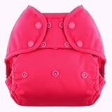 Blueberry Coveralls Cloth Diaper Cover Snap (Raspberry) by Blueberry