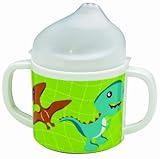 Sugar Booger - Tasse à bec bébé « Dinosaures » - Vert, blanc, bleu
