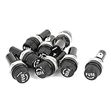 uxcell　ヒューズホルダー　パネルマウント　プラスチック　金属　AC125V/15A 250V/10A 15mm　6x30mm　8個入り