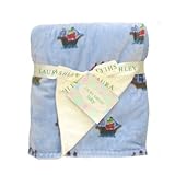 Laura Ashley Pirate Adventure Blue Pirate Ship Baby Blanket Crib Throw by Laura Ashley Baby
