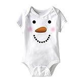 エルフ ベビー(Fairy Baby)ベビー肌着 ボディスーツ 半袖 可愛い クリスマス風 雪だるま(サイズ：95)