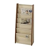 セリアマガジンラック 30-226 【色： ブラウン 】 本棚 木製 ブックスタンド 絵本収納 本立て ブックラック