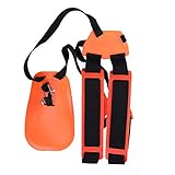 WINOMO 刈払機 肩掛けバンド ショルダー ハーネスストラップ 腰当て 肩掛け ベルト オレンジ