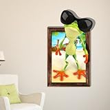 3dベビーキッズ部屋Cartoon Glassesカメレオン壁デカール取り外し可能ペーパーステッカーアートDIYギフト面白い装飾^。