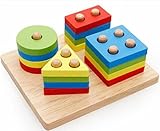 ADCRAS （アドクラス） 木のおもちゃ 知育 玩具 積み木 パズル ブロック はめ込み 子供 (Cタイプ)