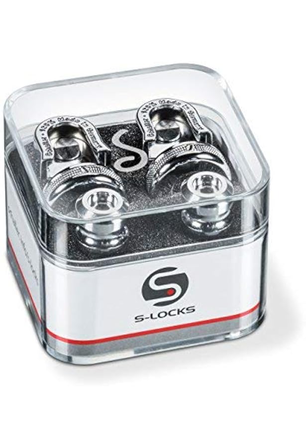 schaller black chrome strap locks