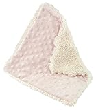 Stephan Baby Reversible Bumpy Plush/Shaggy Sherpa Security Blanket, Pink by Stephan Baby