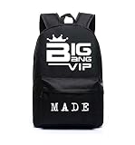 韓流グッズ 可愛 ファッション 可愛 BIGBANG GD ビッグバン TOP SOL VI D-LITE MADE ファッション 10周年記念 VIP バッグ リュックサック (ブラック)
