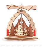 およそ 5 つの cm の鉱石山の村の高さのピラミッドの小型ピラミッドサンタクロースはピラミッドのクリスマスのピラミッドを台に置きます