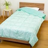 肌掛け布団 肌布団 シングル 掛け布団 テイジン TEIJIN マイクロフラッフィー ウォッシャブル 洗える 洗濯 清潔 軽量 (グリーン)