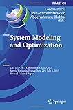 System Modeling and Optimization: 27th IFIP TC 7 Conference, CSMO 2015, Sophia Antipolis, France, June 29 - July 3, 2015, Revised Selected Papers (IFIP Advances in Information and Communication Technology)
