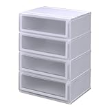 《2個セット》 収納チェスト クリアチェストC520-4 4段 幅52×奥行45×高さ74.9cm (C) クリア