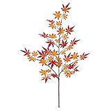 【秋・造花】秋風モミジスプレイ(L)(レッド)