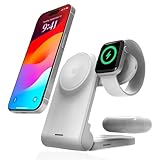 STM ChargeTree: 3-in-1 折りたたみ式MagSafeワイヤレス充電ステーション(20W急速充電対応)素早くフル充電が可能折りたたみ式でコンパクトデスクやナイトスタンドのスペースを有効活用できます.IPhone16/16 Pro/16 Pro Max/15/14/13,Apple Watch 9/8/7/Ultra,AirPods対応省スペースドック,ナイトスタンドモード対応.