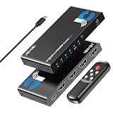 【4K安定版】JCHICI HDMI 切り替え器 3入力1出力 4K@60Hz/2K@120Hz/1080P@240Hz HDMI2.0切替器 セレクター リモコン付き HDCP 2.2/HDMI 2.0 HDR 3D対応 選べる自動・手動切替機能 【PS3/PS4/PS5/Switch動作確認済み】全ポートCEC対応 日本語取扱説明書とUSB電源ケーブルが付属