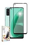 叶kanae カナエ OPPO A55s 用 ガラスフィルム 強化ガラス 全面保護 保護フィルム フィルム 液晶保護フィルム 黒縁 1枚入り