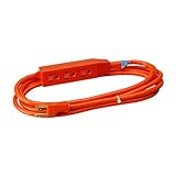 Master Electrician 04003ME 3-Feet Round 3 Outlet Extension Cord, Orange [並行輸入品]