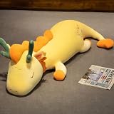 龍 竜のぬいぐるみ リアル竜 ぬいぐるみ 抱き枕 お誕生日プレゼント ロング 黄色 手触りふわふわ 動物ぬいぐるみ 横向き寝 クッション 長い枕 ドラゴン ソファークッション 100cm ボディーピロー