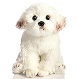 HollyHOME ビションフリーゼ ぬいぐるみ 子犬 ぬいぐるみ リアル 犬 ぬいぐるみ ペットギフト 子供向け 11インチ