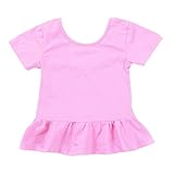 Cutelove 子供服 Tシャツ 上着 シャツ トップス 半袖 バックレス 女の子 ベビー 可愛い 夏 黒と白ストライプ ピンク おしゃれ カジュアル きれい