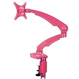 eモンズ モニターアーム 【 DLB513 】 ピンク 1画面 シングル 10～27インチ 耐荷重5kg クランプ式 VESA規格 USB3.0ポート マイク端子 オーディオ端子 各種ケーブル付属