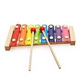 MoTrent Wooden 8 Notes Xylophone - First Musical Instrument for Children, Portable Music Toys for Ki
