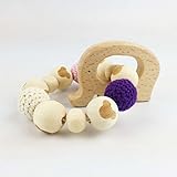 Mamimami Home おしゃぶり 木製ブレスレット オーガニック 噛がためのガラガラ 象