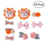 FRCOLOR 子供ヘアクリップ ベビー ヘアピン スリーピン 前髪留め 可愛い ライオン ヘアアクセサリー 髪飾り 10点入
