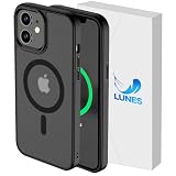 LUNES iPhone 12/ 12 Pro ケース Magsafe対応 いPhone12 ケース マグセーフ対応 スマホケース ストラップホール付き マグネット搭載 マット カバー ワイヤレス充電対応 黄変防止 耐衝撃 case レンズ保護 アイフォン 12/12Pro (6.1) inch 専用 (iphone12/12Proケース, グリーン)