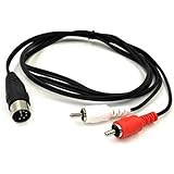 Ulyris MIDI ケーブルDIN 5ピンオスプラグ-RCAピンオスプラグ*2オーディオケーブル、 などステレオスピーカー対応用 クアッドステレオシステム