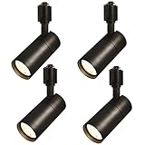 YC レールライト100W相当 ライティングレール用スポットライト 消費電力10W 大光量1280lm ダクトレール用スポットライト 器具一体型 ライティングバー照明 ライティングレールライト ダクトレール用ライト 照明器具 店舗内照明 電球不要 取付簡単 (10W 3000K 黒い 4個入り)