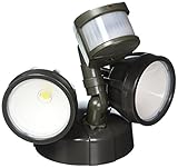 All Pro Outdoor Security MST18R17L LED Twin Head Motion Security Light, 1600 lm, Bronze [並行輸入品]