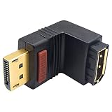 Poyiccot Displayport 延長アダプタ, L字型90度上向きDisplayPortオスtoメス延長アダプタ4K ディスプレイポート DP to DP 延長アダプタ (Displayport上向き)