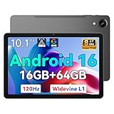 【2025新登場Android 16 タブレット 120Hz大画面】BNCF タブレット 10インチ Wifiモデル、Unisoc T7200 8コア、16GB+64GB+最大1TB拡張、10.1インチ In-cell HD IPS、Widevine L1対応、2.4G/5G Wifi+BT5.0+GPS+FM、6000mah+画面分割+顔認証+無線投影+児童保護