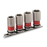 TONE インパクト用薄形ホイルナットソケットセット(ホルダー付) 差込角12.7mm 内容4点 HA404N