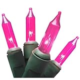 Brite Star 100 Count Professional Series Lights with Green Wire, Mini, Pink [並行輸入品]