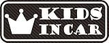【3M　1080-CF12使用】KIDS IN CARマグネット　カーボンタイプ　(ホワイト)