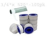 100パック3 / 4 " x 520 'テフロンシールテープ配管配管工Plumbers Ateツール