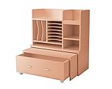 国産 デスク付シェルフDXタイプ ナチュラル