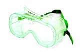 Sellstrom 81200 PVC Advantage Indirect White Vent Economy Protective Goggle, Green Tinted Body/Clear