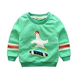 PANCY 子供服 春秋 長袖 Tシャツ トレーナー 丸い襟 キッズ ベビー 子供 男の子 女の子 綿 おしゃれ カジュアル ファッション 可愛い 動物柄 鶏 4色