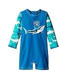 [ハットレイ] Hatley Kids ボーイズ Toothy Shark Rashguard (Infant) 水着 Blue 18-24 Months [並行輸入品]