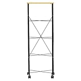 カラーボックス 4段 収納ボックス 縦置き ワゴン フリーチョイスフレーム キャスター付 幅43×奥行28.5×高さ116.5cm FCF40-4BR