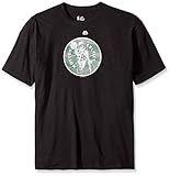 NBA BIG AND TALL MEN 's Short Sleeved画面プリントTシャツ ブラック