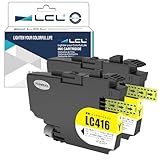 LCL Brother用 ブラザー用 LC416 LC416Y 顔料 (2パック イエロー) 互換インクカートリッジ 対応機種：Brother DCP-J4140N MFC-J4440N MFC-J4540N MFC-J4940DN DCP-J4143N MFC-J4443N MFC-J4543N