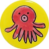 缶バッジ　タコ　動物　生き物　38ｍｍ　ピンバッジ　84