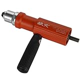 KKmoon 電気リベットナット リベットツール コードレスリベット ドリルアダプタ リベッターインサートナットツール 3.2-4.8mmリベットインターフェースに適しています