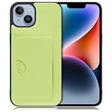 LOOF SKIN SLIM-SLOT レザー カード収納 スマホケース for iPhone 14 用 ケース カバー 背面 ストラップホール カードポケット シンプル 耐衝撃 薄型 軽量 leather [ミストグリーン]