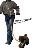 [LaLUCA GOODS] 犬 ショルダーリード 反射ライン 小型犬 中型犬 大型犬 アドバンスモア 02モデル ハンズフリー ブラック リードパーツ Mサイズ