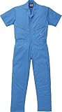 [ディッキーズ]Dickise【ツナギ服】春夏物半袖ツヅキ服・定番半袖カバーオール《059-21-1312》 (L, MB マリンブルー)
